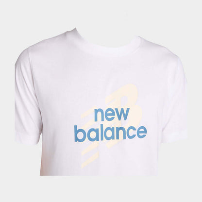 New Balance Mens Sport Angular Logo Tee White