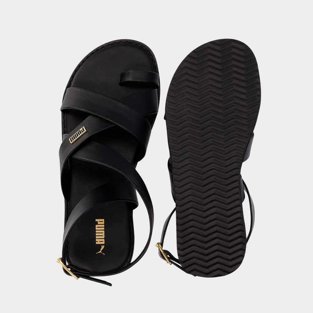Puma Womens Gracecat Toe Wrap Sandals Black