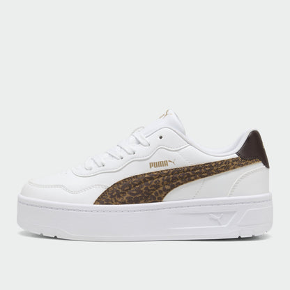 Puma Womens Court Lally Skye Feline Sneakers White