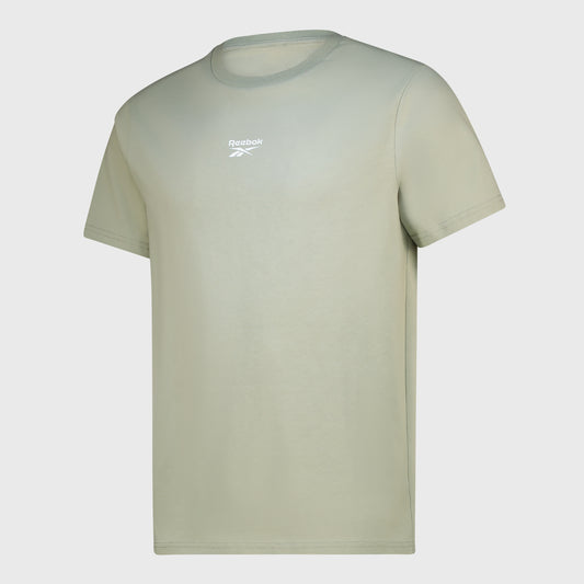 Reebok Mens ID 2 Colour Logo Reverse Print Tee Green