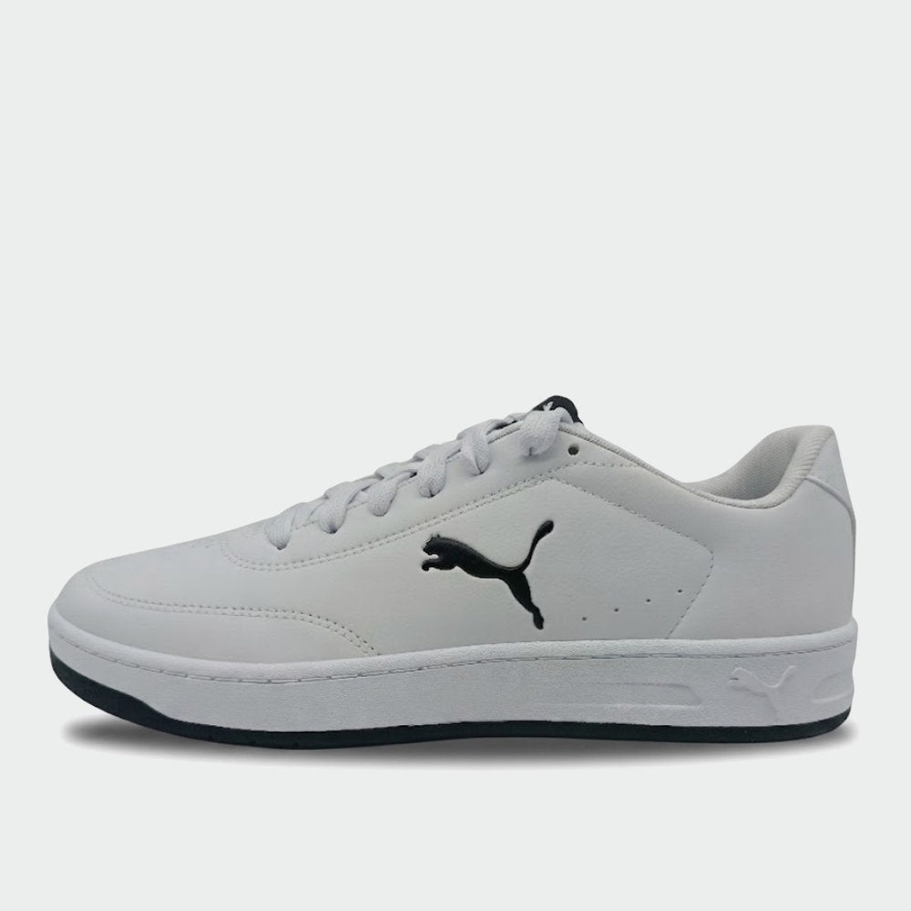Puma Mens Court Classic Clean Cat Sneakers White