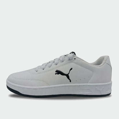 Puma Mens Court Classic Clean Cat Sneakers White