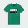 Code Mens Stripe Flock Graphic Tee Green