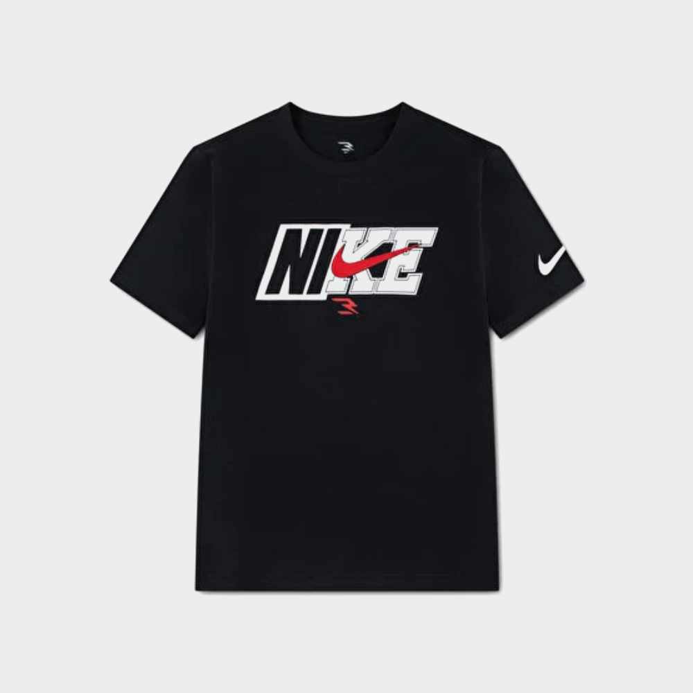 Nike Mens Spliced Swoosh Tee Black