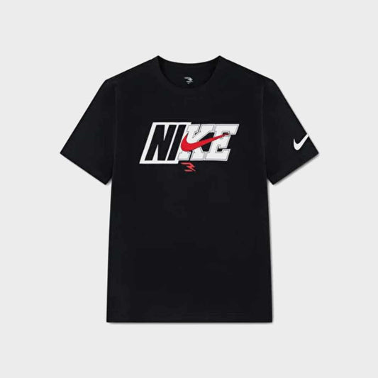 Nike Mens Spliced Swoosh Tee Black
