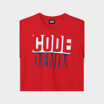 Code Mens Bleed Block Graphic Tee Red