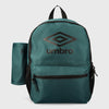 Umbro Back to School Backpack Set Green