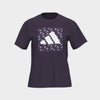 Adidas Womens Block Logo Tee Purple