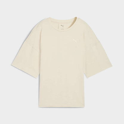 Puma Womens Her Oversized Tee Beige