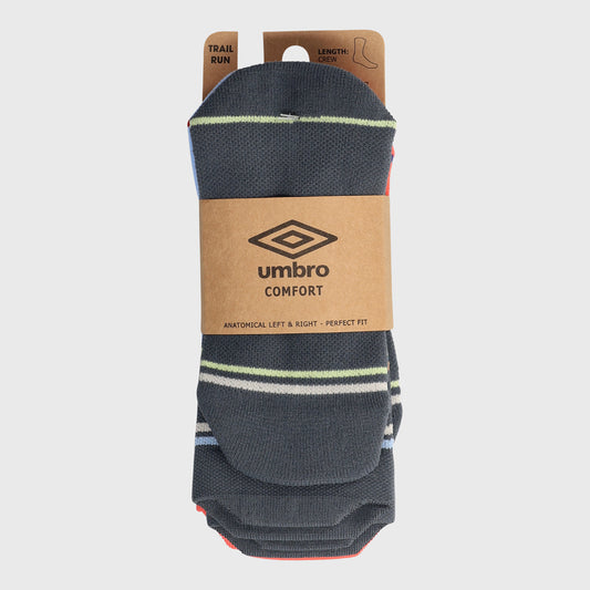 UMBRO Running  crew socks pack of 3 ORANGE
