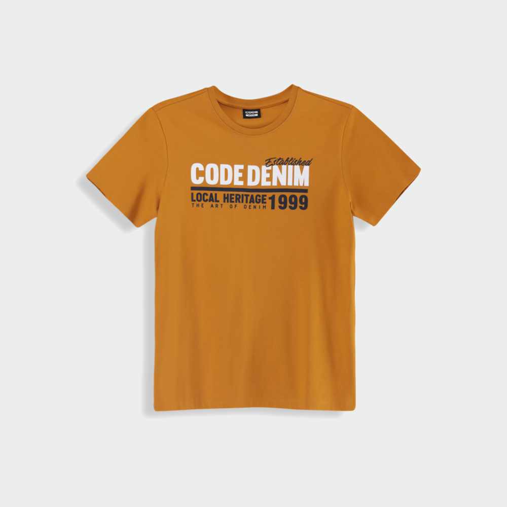 CODE MENS Above The Line Graphic Tee Yellow