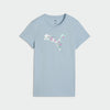 Puma Womens Graphics Floral Cat Tee Green