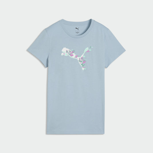 PUMA WOMENS Graphics Floral Cat Tee GREEN