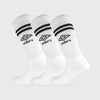 Umbro Unisex 3 Pack Stripe Crew Socks White