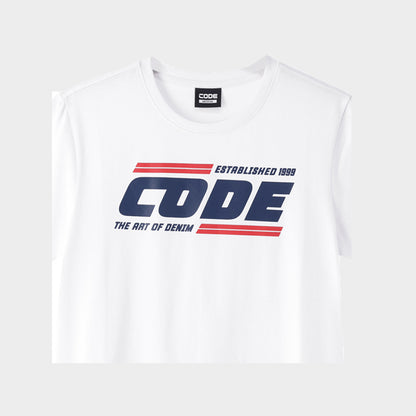 Code Mens Racing Graphic Tee White