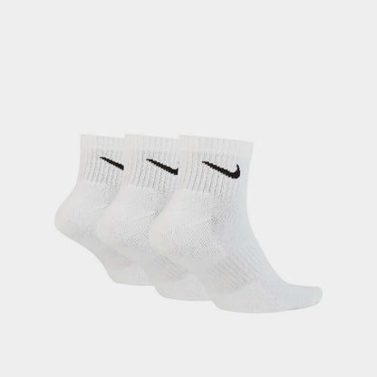 NIKE 3PK QTR ANKLET EVERYDAY SOCK WHITE
