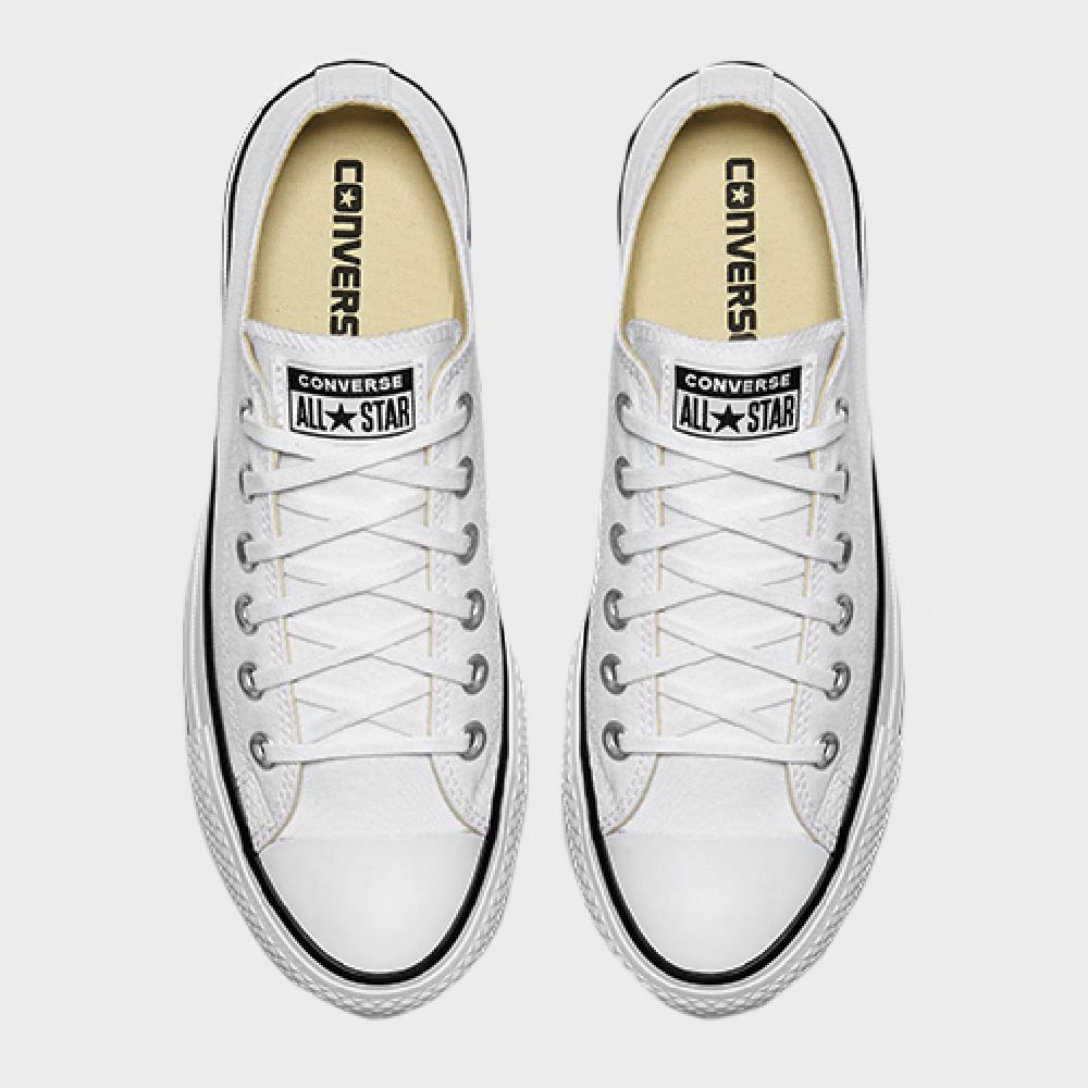 Converse WOMENS All Star Platform Low Top Sneakers White