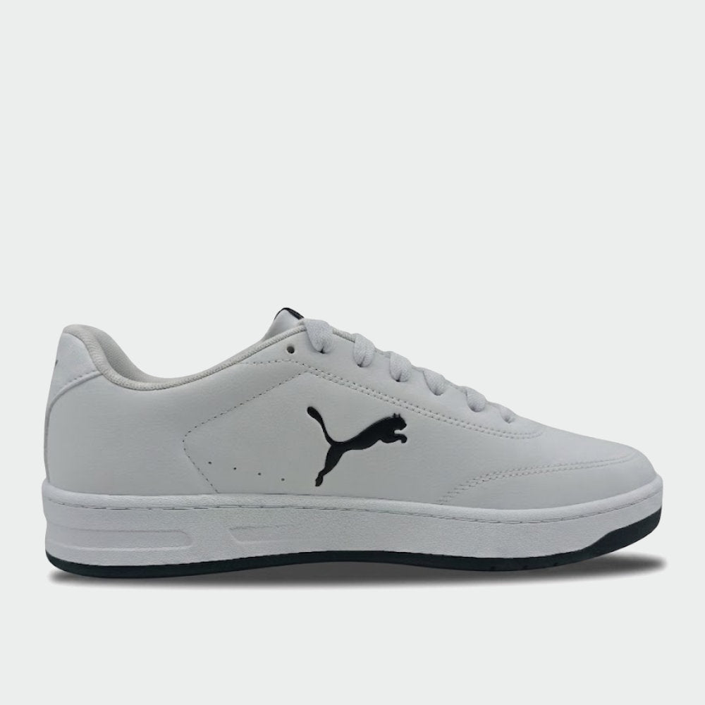 Puma Mens Court Classic Clean Cat Sneakers White