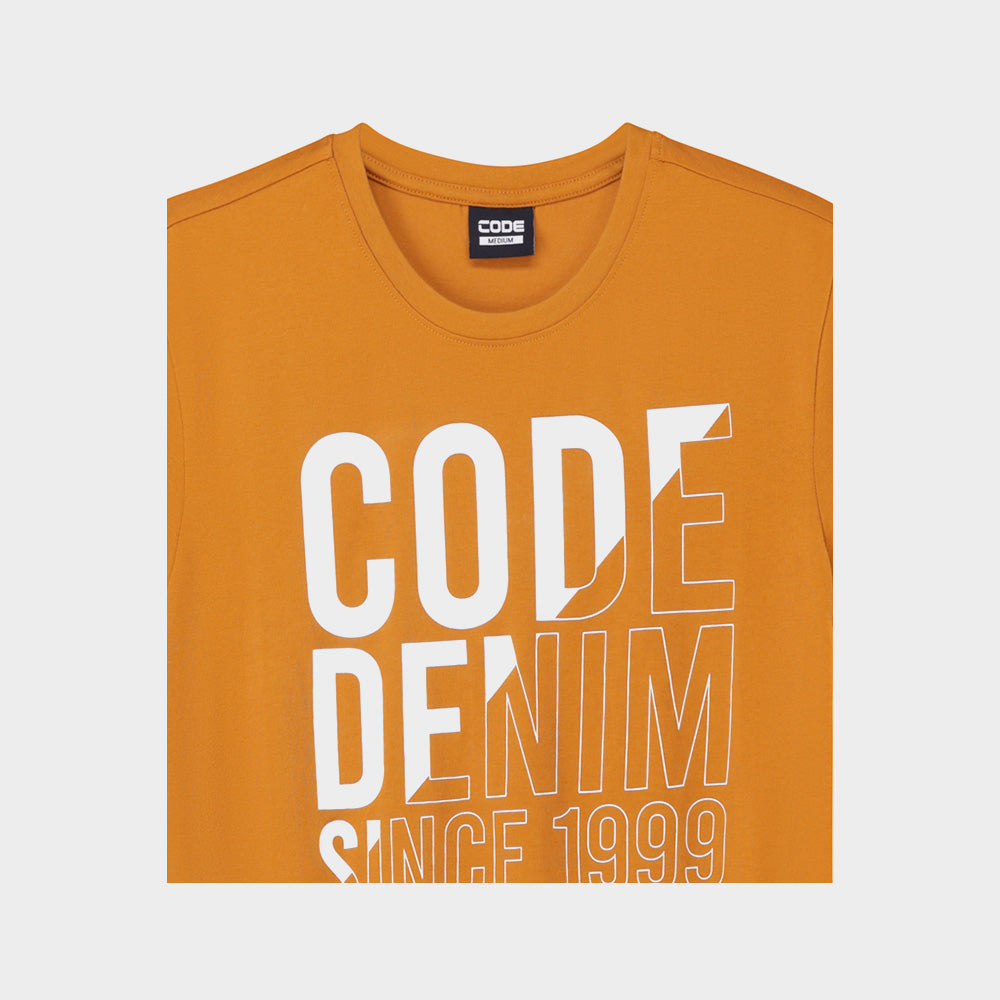 Code Mens Splice Outline Tee Yellow