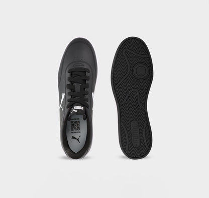 Puma Mens Court Classic Clean Cat Sneakers Black