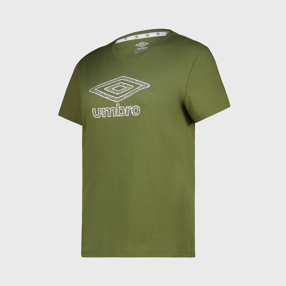 Umbro Womens Ditsy Tee Green