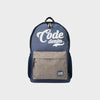 Code 2 Tone Print Backpack Blue
