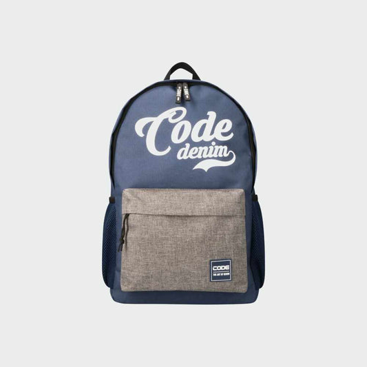 Code 2 Tone Print Backpack Blue