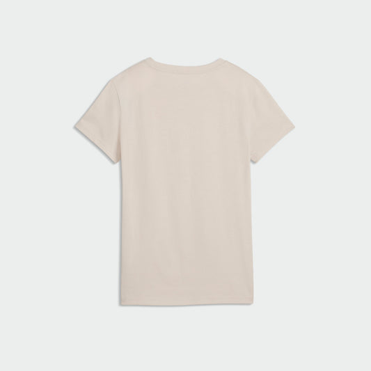 Puma Womens Essential Centered Cat Logo Tee Beige