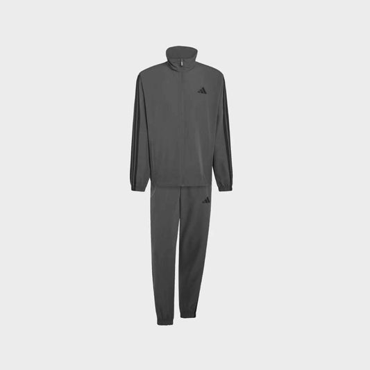 Adidas MENS 3 Stripe Track Suit Grey