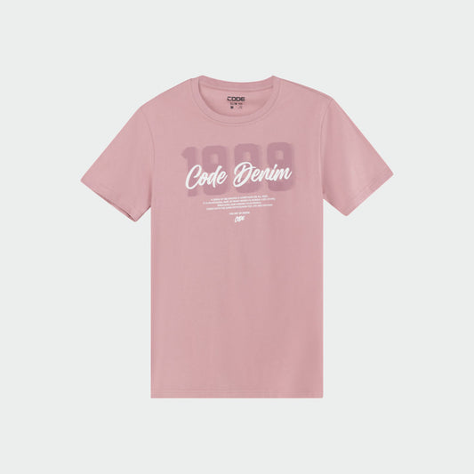 Code Mens Halftone 1999 Graphic Tee Pink