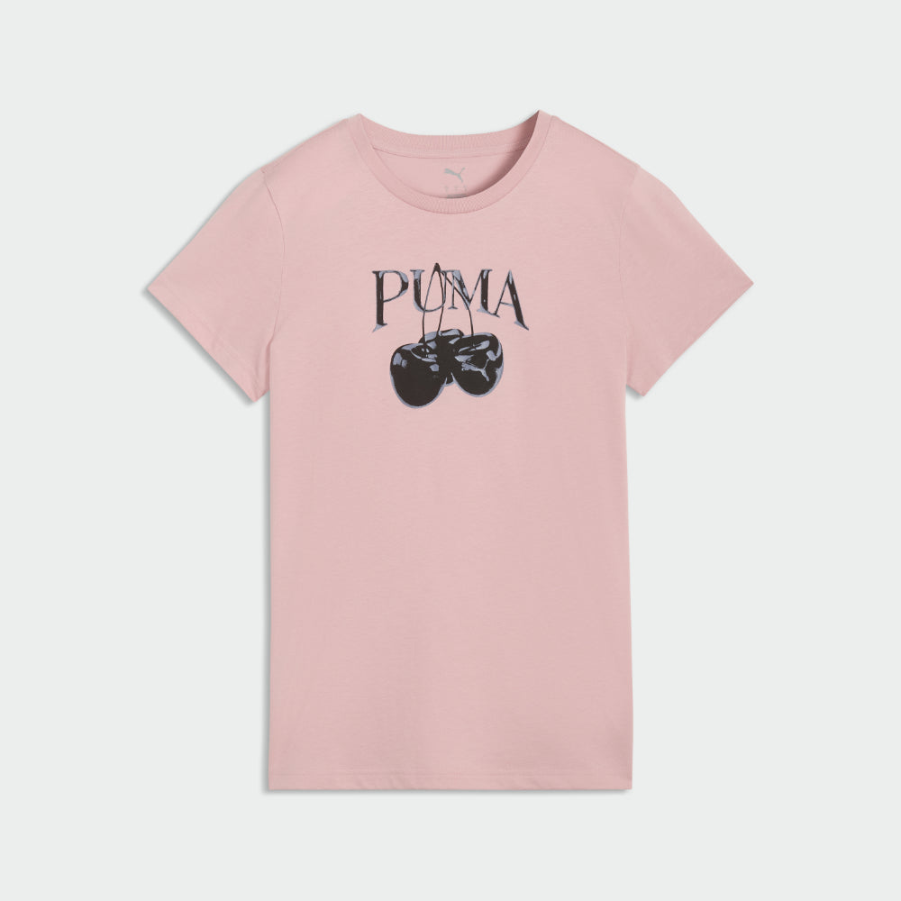 Puma Womens Graphic Cherry Tee Pink
