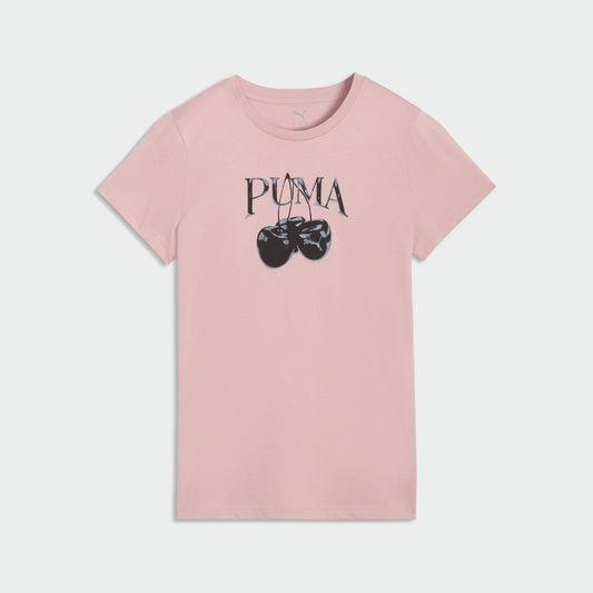 PUMA WOMENS Graphic Cherry Tee PINK