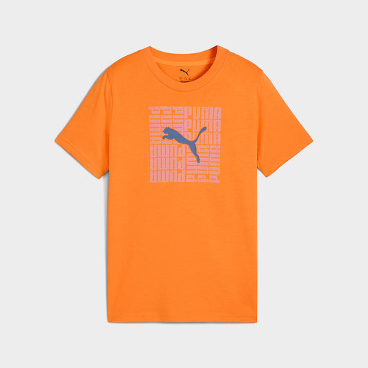 Puma Kids Graphic Box Tee Orange