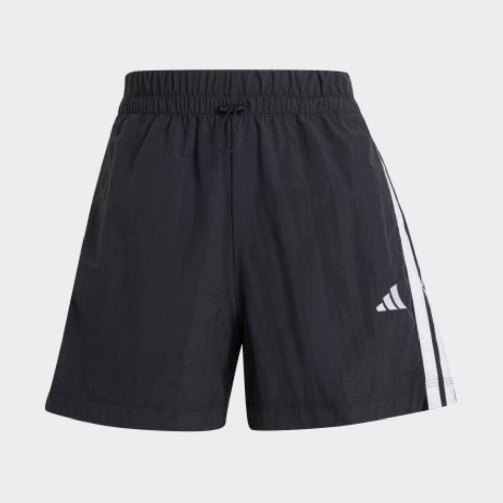 Adidas Womens 3 Stripe Woven Shorts Black