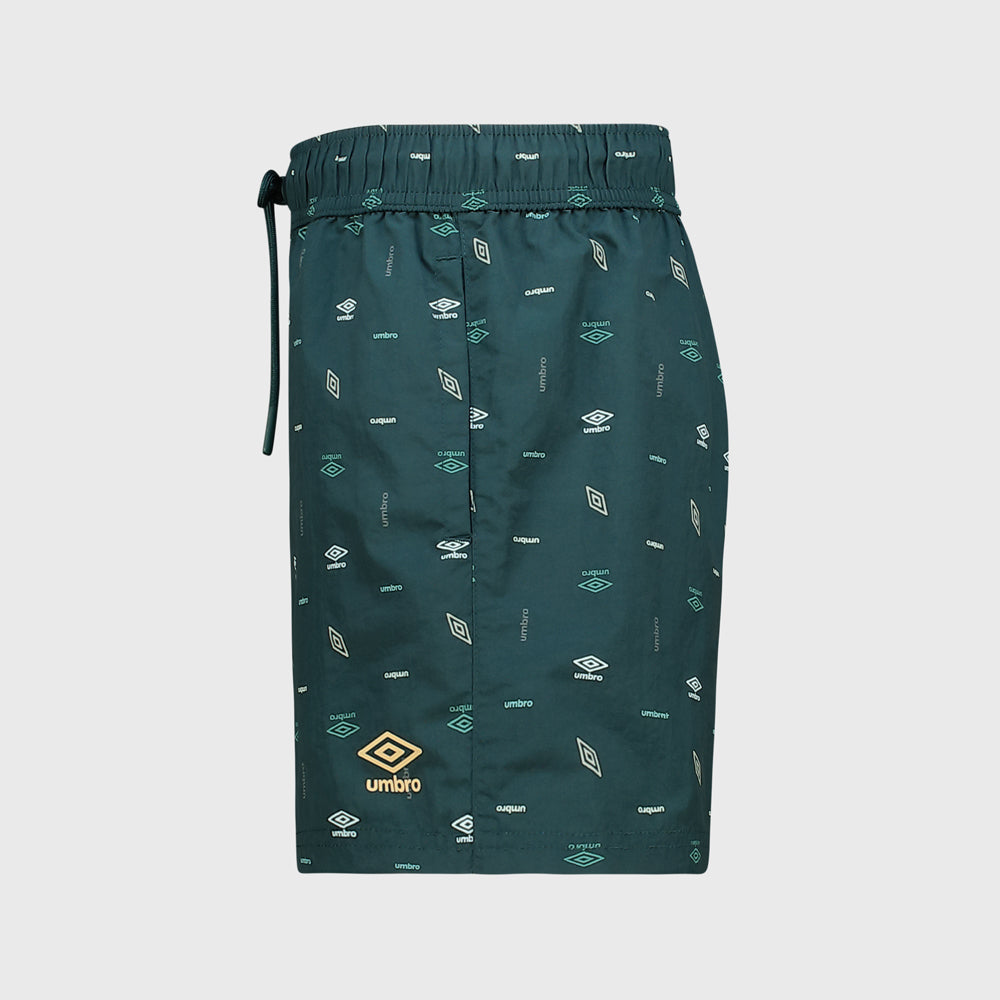 Umbro Youth Eli All Over Print Shorts Green