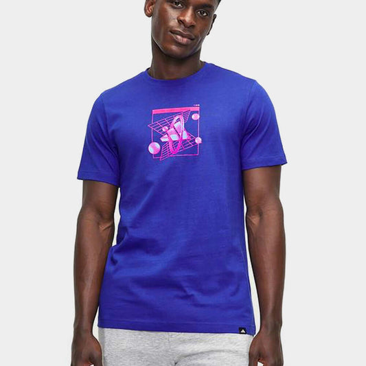 ADIDAS MENS Retro Tee BLUE
