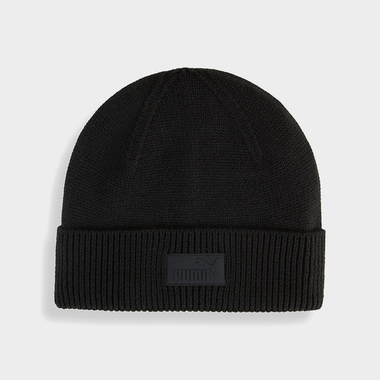 Puma Unisex Essential Elevated Rubber Patch Low Crown Beanie Navy