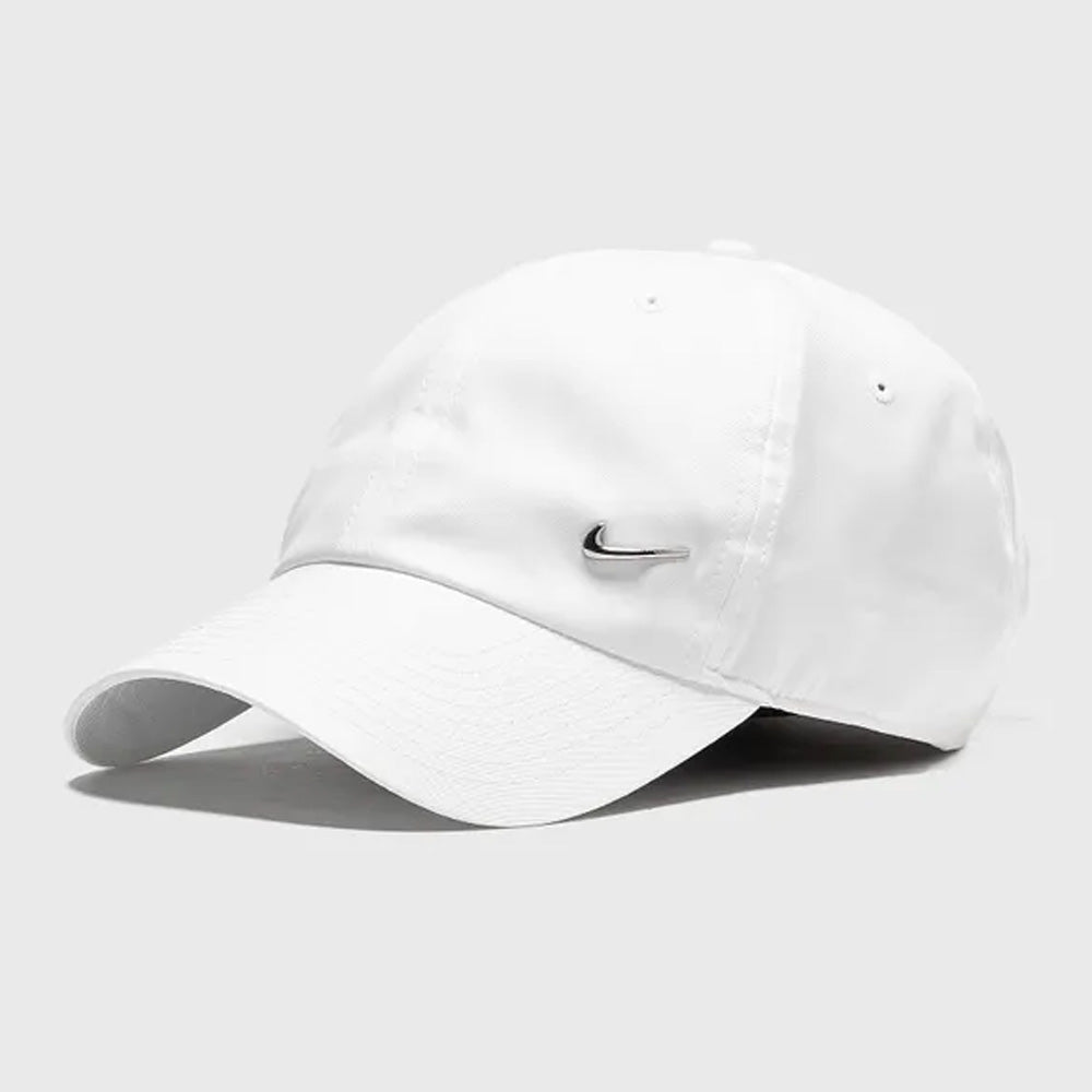 Nike Unisex Heritage 86 Metal Swoosh Sport Cap White