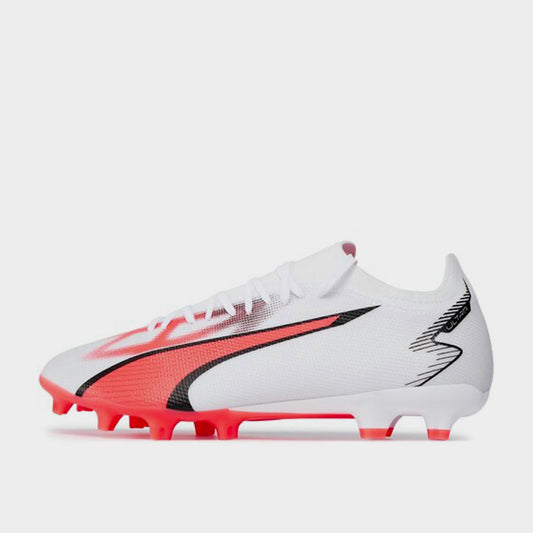 PUMA MENS Ultra Match FG/AG Football Boots WHITE