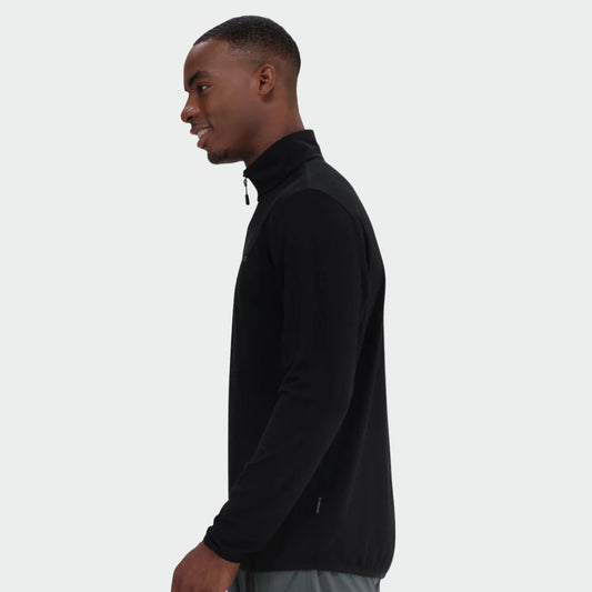 HI-TEC MENS Mens Tech Quater Zip BLACK