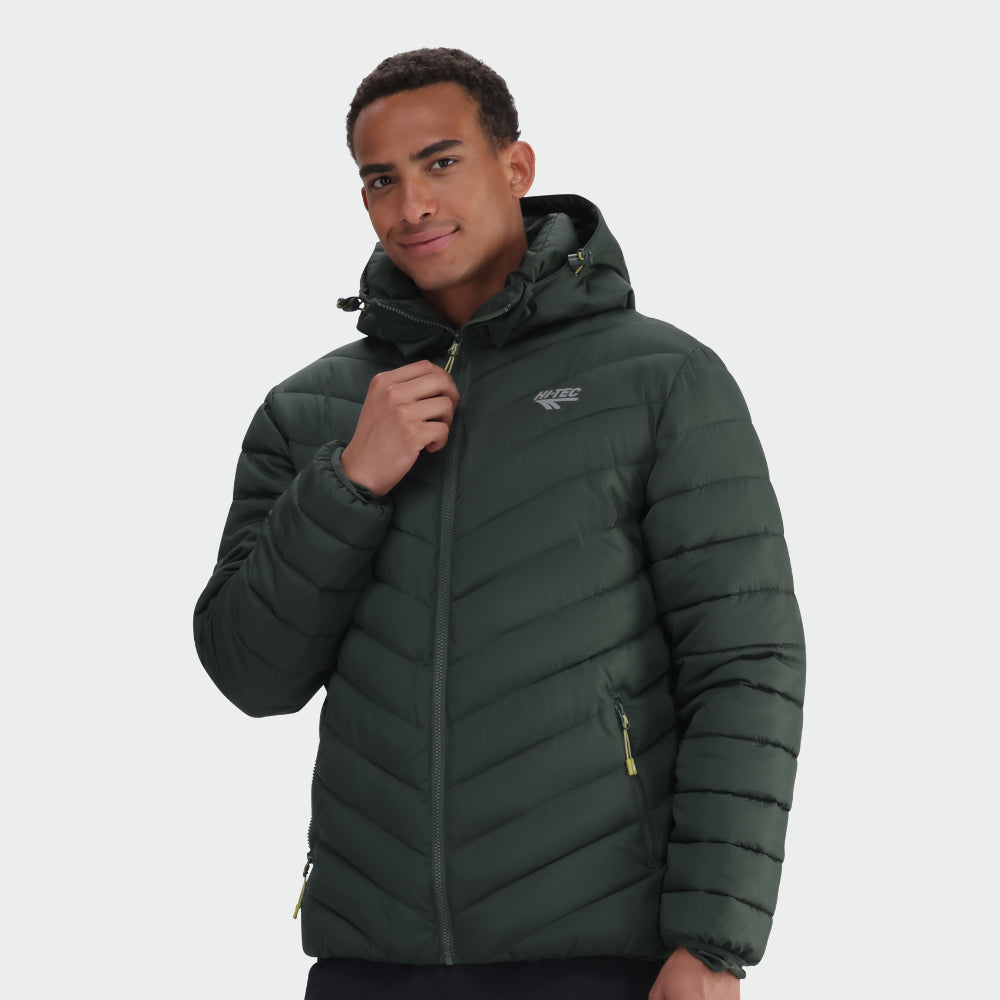 Hi-Tec Mens Vortex Puffer Jacket Green
