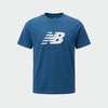 New Balance Mens Sport Jersey Logo Tee Blue