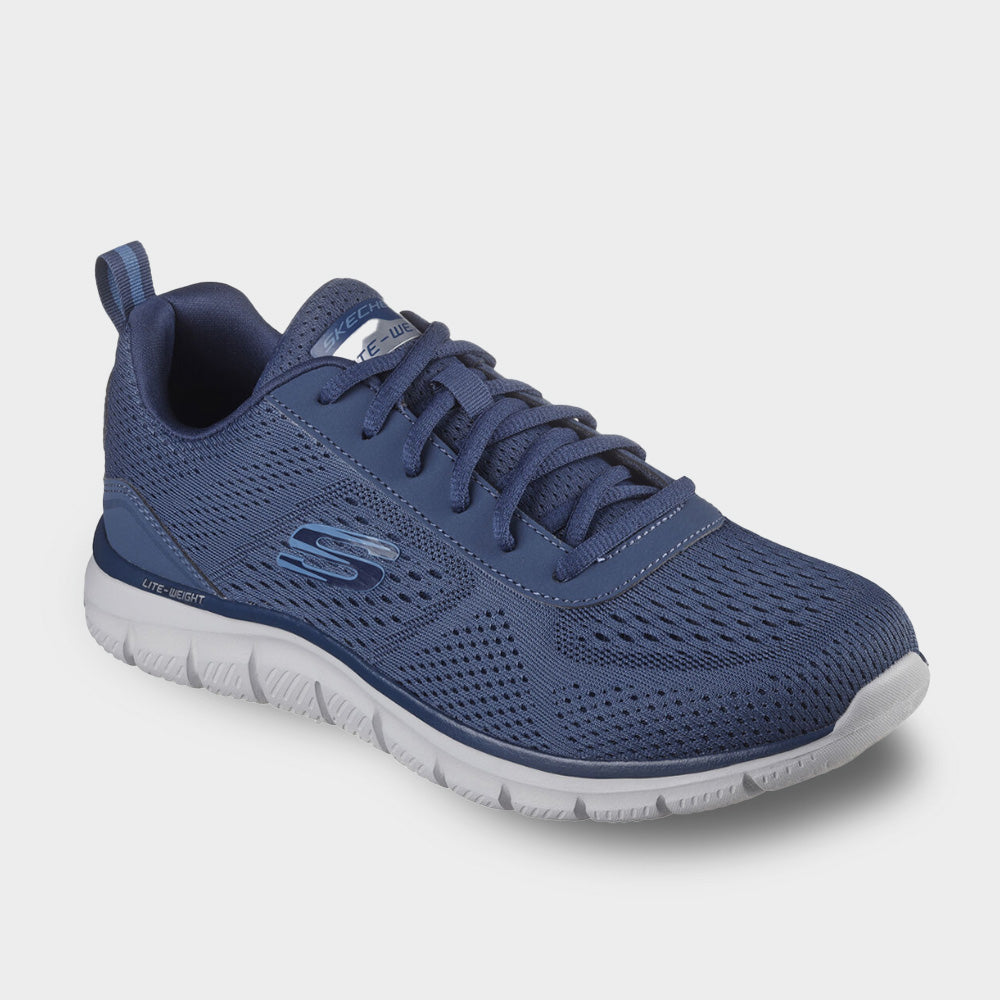 Skechers Mens Track Sneakers Blue