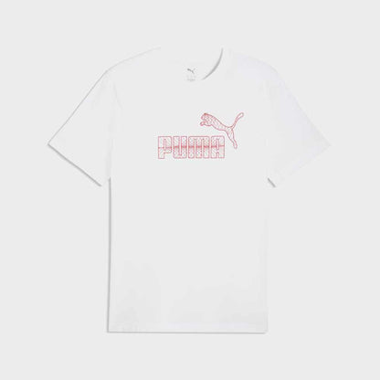 Puma Mens Graphic No. 1 Logo Tee White