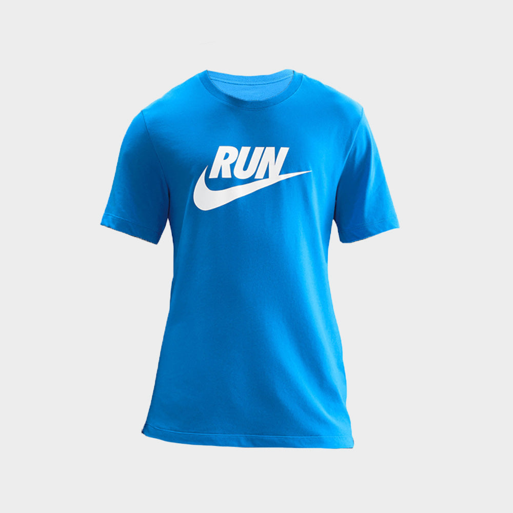 Nike Mens Dri Fit Swoosh Tee Blue