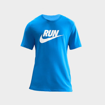 Nike Mens Dri Fit Swoosh Tee Blue