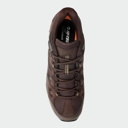 Hi-Tec Mens Ravus Vent Lite Low WP Hiking Shoes Brown