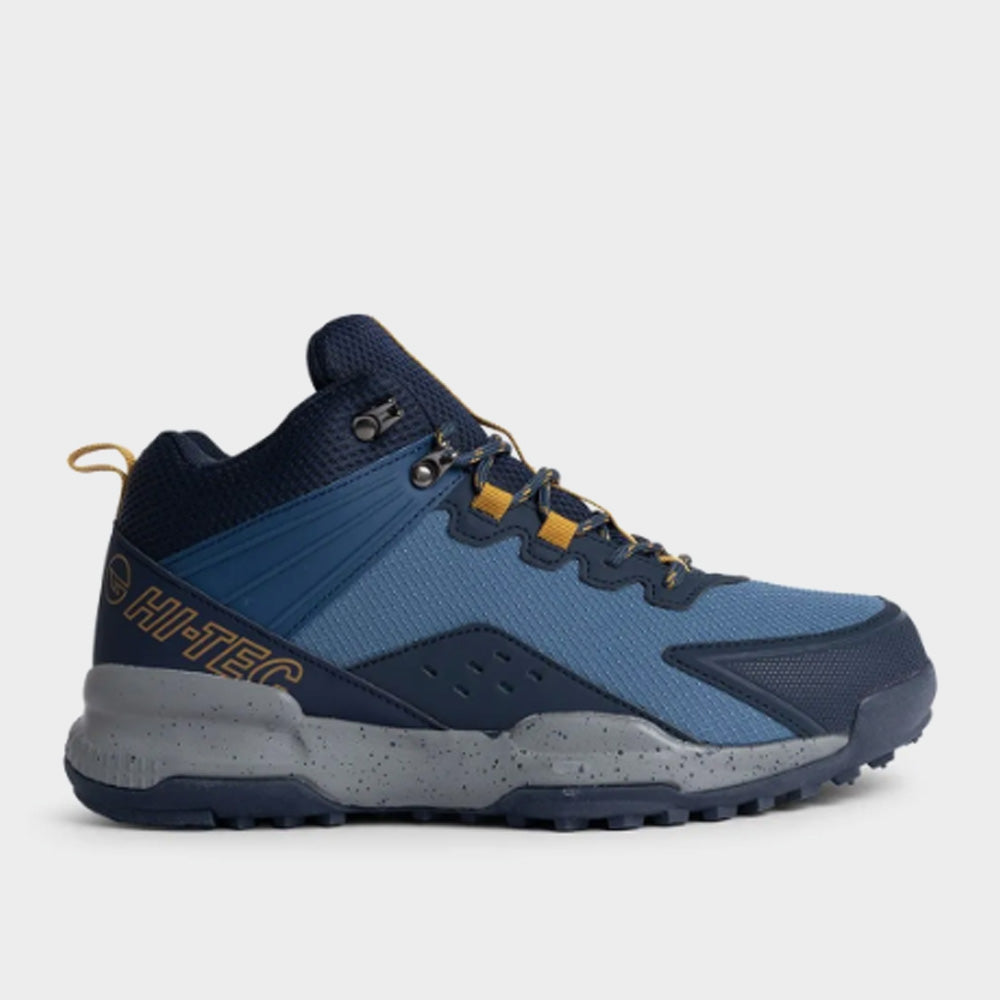 Hi-Tec Mens Glacier Mid Hiking Shoes Blue