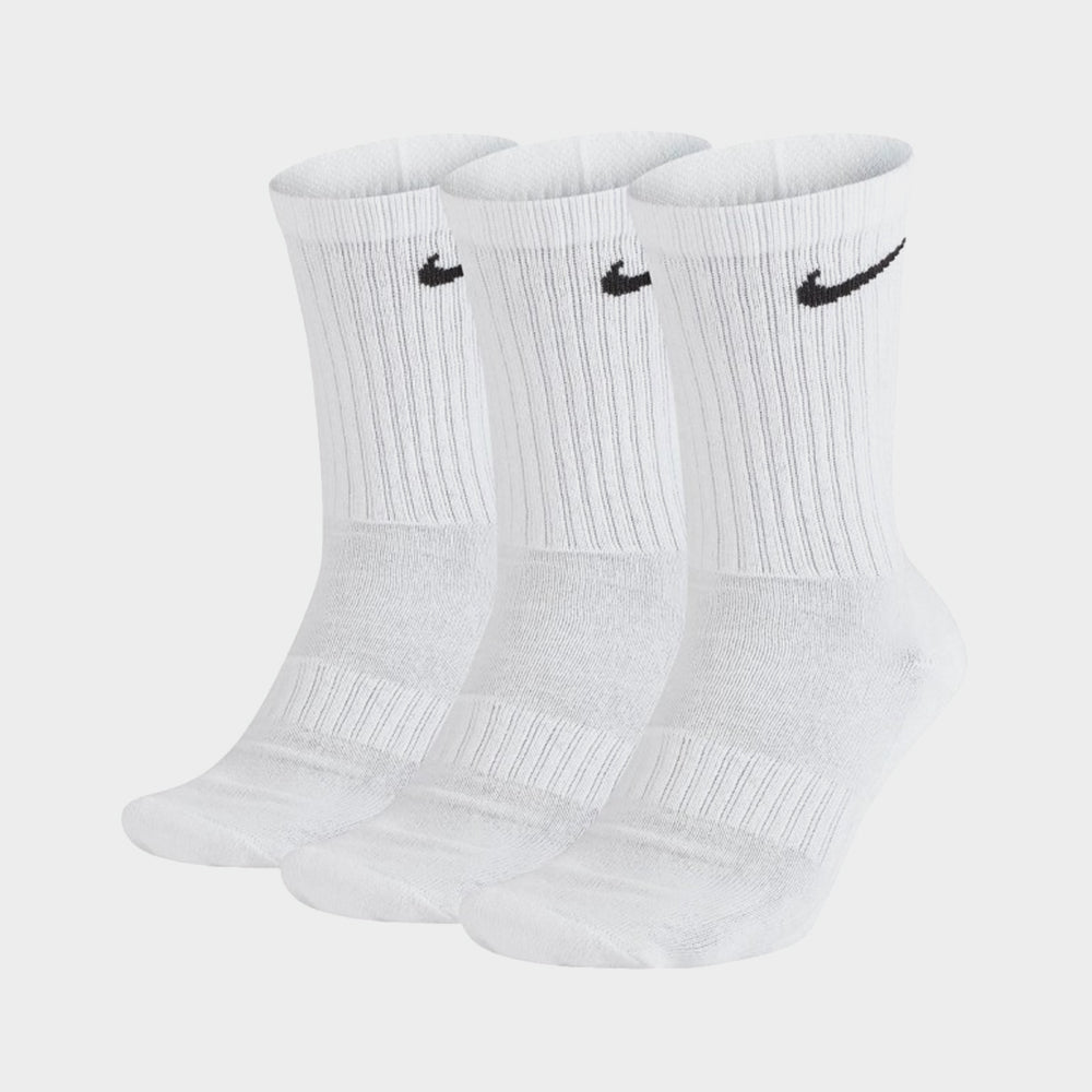 Nike Unisex 3 Pack Everyday Cushioned Calf Socks White