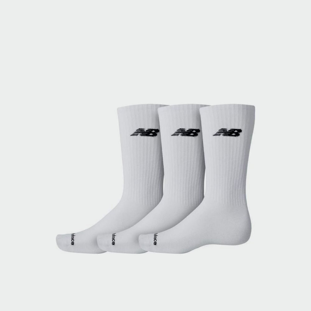 New Balance 3pack Lightweight Crew Socks White